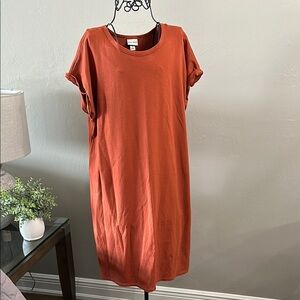 Ava & Viv Casual Rust T-Shirt Dress